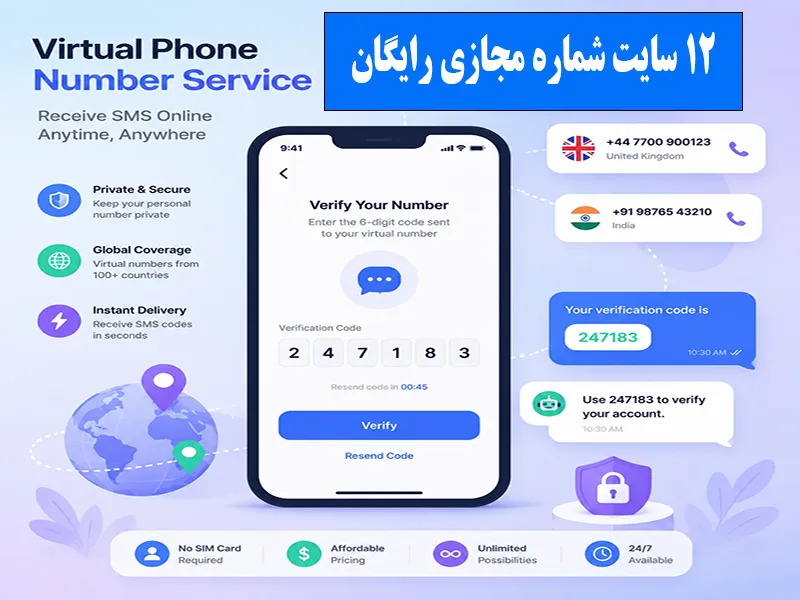 12 سایت شماره مجازی رایگان