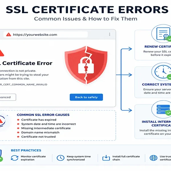 خطاهای رایج SSL و روش رفع آن‌ ها